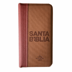 Biblia Tipo Chequera con Índice RVR 1960 Color Café Canto Dorado con Ayudas y Códigos QR
