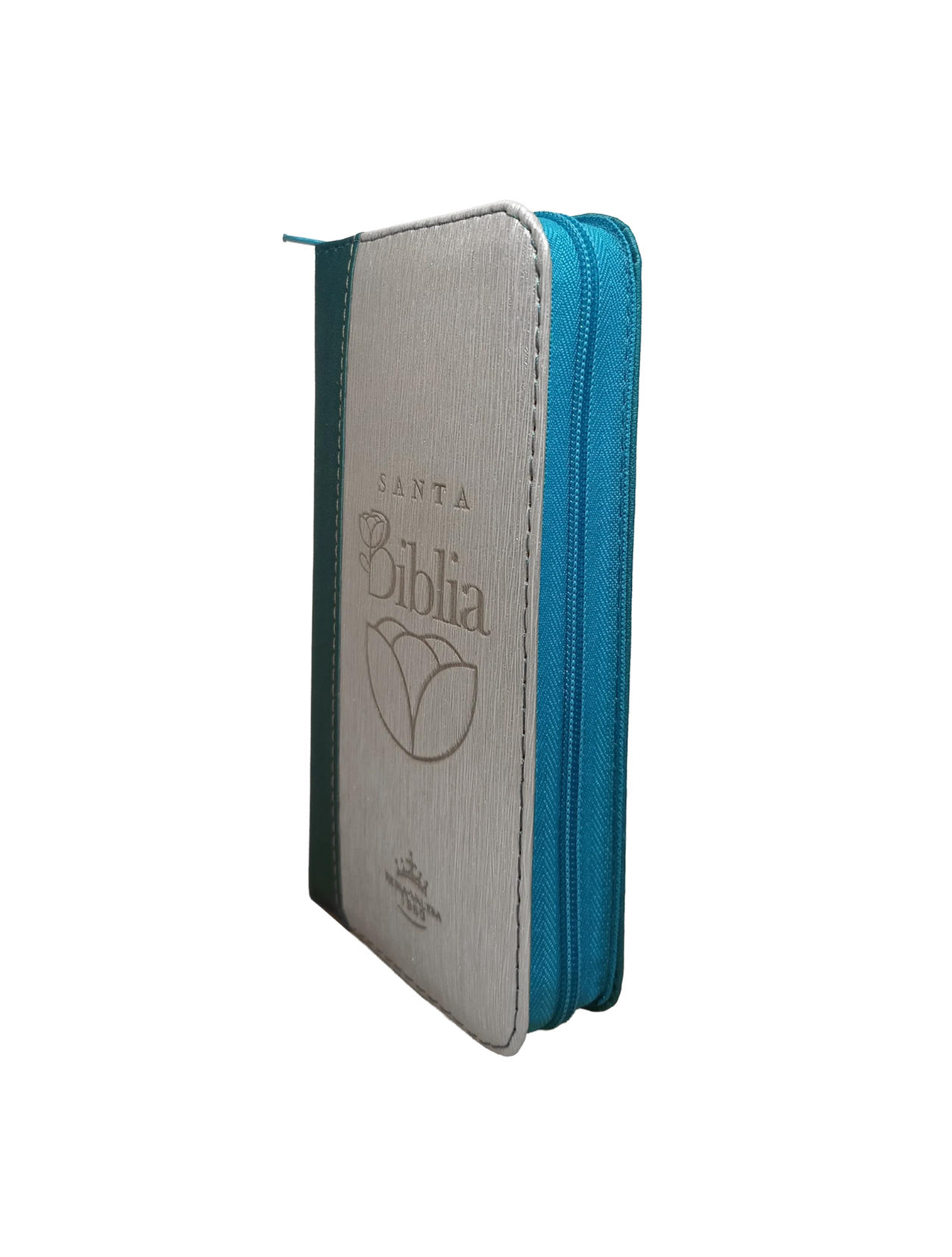 Biblia Tipo Cartera con Índice RVR 1960 Color Azul Beige Canto Dorado con Ayudas y Códigos QR - Imagen 4