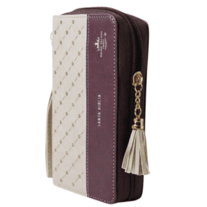 Biblia Tipo Cartera Color Crema/Café Canto Dorado RVR 1960
