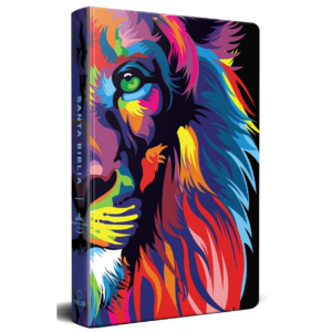 Biblia Letra Grande Tamaño Manual - León de Judá Arcoíris, Tapa Dura - RVR1960